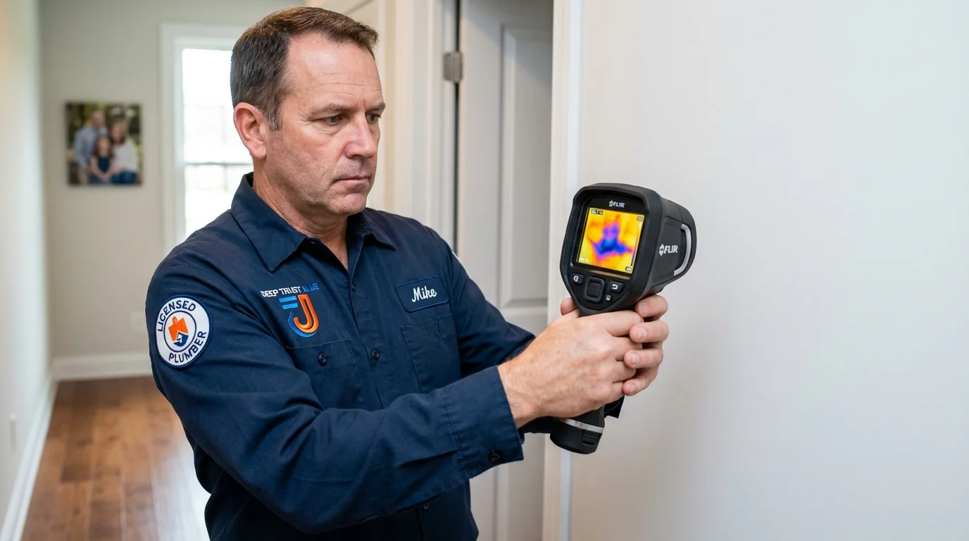 Thermal imaging leak detection by Johns Plumbing LLC in York Beach